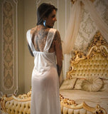 Bridal Nightgown and Sheer Gossamer Robe Set