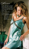 Silky Black and Blue Polka Dot Chemise