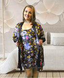 Floral Wide Strap Silky Chemise