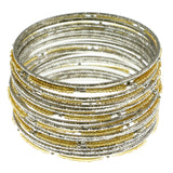 Mi Amore Multiple-Bracelets Silver-Tone/Yellow