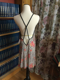 Rose and Animal Print Sheer Chemise with Matching Thong