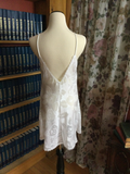 Romantic Semi Sheer White Rose Chemise