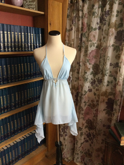 Sheer and Sexy Blue Baby Doll with Thong