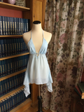 Sheer and Sexy Blue Baby Doll with Thong
