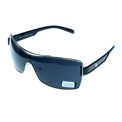 UV protection Shatter resistant Poly carbonated Goggle-Sunglasses With Logo Accents Silver-Tone & Black Colored #3942