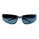 Silver-Tone & Green Colored Acrylic Sport-Sunglasses With Logo Accents #3922