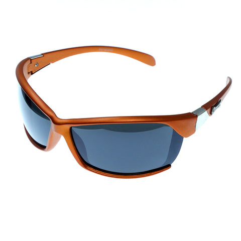 Orange & Gray Colored Acrylic Sport-Sunglasses With Logo Accents #3928