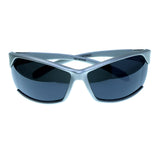 Silver-Tone & Green Colored Acrylic Sport-Sunglasses With Logo Accents #3928