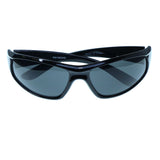 Black & Gray Colored Acrylic Sport-Sunglasses With Logo Accents #3924