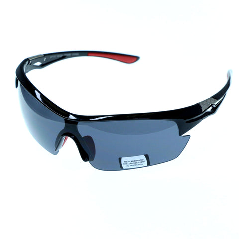 Mi Amore UV protection Shatter resistant Poly Carbonate Wrap-Sunglasses Two-Tone & Black