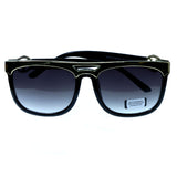 Mi Amore UV protection Shatter resistant Vintage Style Sunglasses Two-Tone Frame & Black Lens