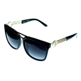 Mi Amore UV protection Shatter Resistant Poly carbonate Oversize-Sunglasses Black Frame & Black Lens