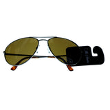 Mi Amore UV protection Aviator-Sunglasses Silver-Tone/Brown
