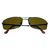 Mi Amore UV protection Sport-Sunglasses Silver-Tone Frame/Brown Lens