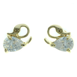 Cubic Zirconia Bird Stud-Earrings  With Crystal Accents Gold-Tone Color #2767