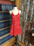 Romantic Semi Sheer Red Rose Chemise