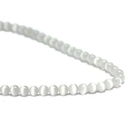 4mm Fiberoptic Cats Eye Round White 4CE05