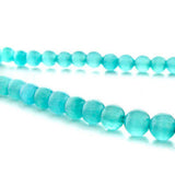 4mm Fiberoptic Cats Eye Round Aqua 4CE09