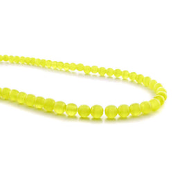 4mm Fiberoptic Cats Eye Round Yellow 4CE13