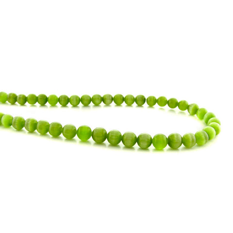 4mm Fiberoptic Cats Eye Round Green 4CE22