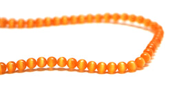 4mm Fiberoptic Cats Eye Round Med Orange 4CE24 - Mi Amore