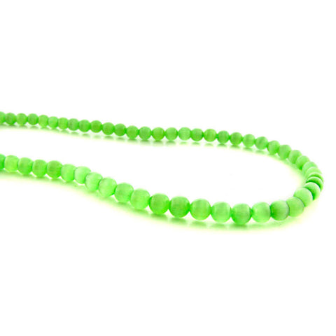 4mm Fiberoptic Cats Eye Round Mint Green 4CE25