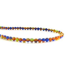 4mm Fiberoptic Cats Eye Round Dk Tricolor 4CE30