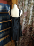 Black Silky Long Chemise Nightgown
