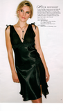 Black Semi Sheer Side Slit Tie Nightgown