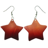 Shell Star Ombre Dangle-Earrings Red & Black Colored #LQE1224