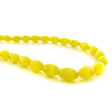 6X8mm Fiberoptic Cats Eye Oval/Rice Med Yellow 68CE06