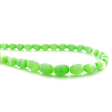 6X8mm Fiberoptic Cats Eye Oval/Rice Lt Green 68CE17