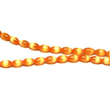 6X8mm Fiberoptic Cats Eye Oval/Rice Orange 68CE24