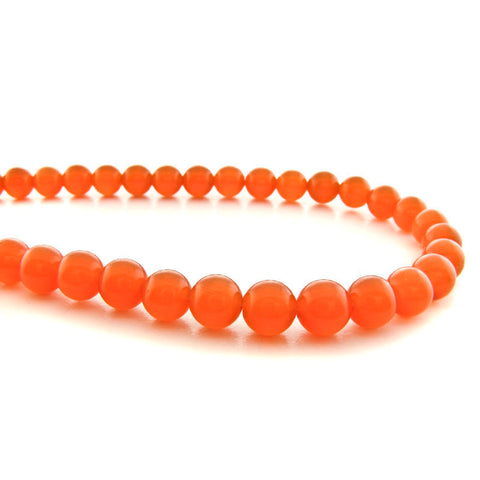 6mm Fiberoptic Cats Eye Round Chinese Orange 6CE04