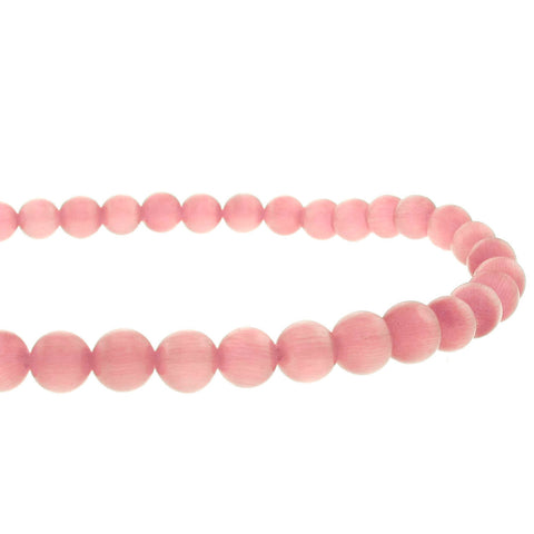 6mm Fiberoptic Cats Eye Round Rose 6CE08