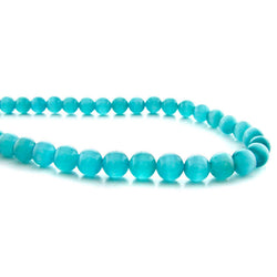 6mm Fiberoptic Cats Eye Round Aqua 6CE09