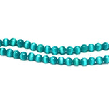 6mm Fiberoptic Cats Eye Round Aqua 6CE09