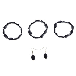 Mi Amore Bracelet-Earring-Set Purple