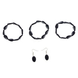 Mi Amore Bracelet-Earring-Set Purple