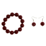 Mi Amore Bracelet-Earring-Set Red