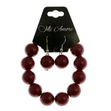 Mi Amore Bracelet-Earring-Set Red