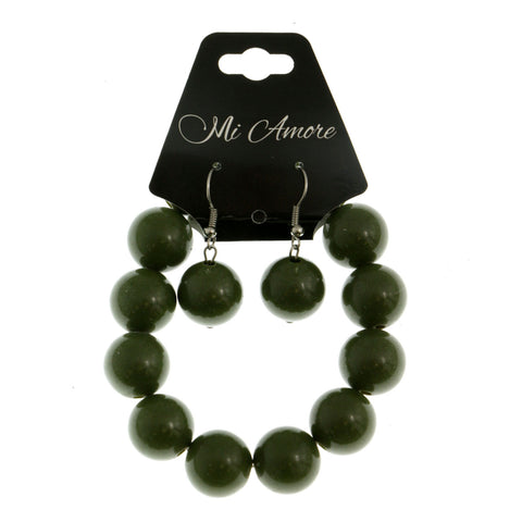 Mi Amore Bracelet-Earring-Set Green