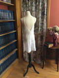 Romantic Semi Sheer White Rose Chemise