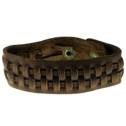 Brown Synthetic-Fiber Mens-Bracelet #3225