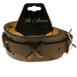 Brown Synthetic-Fiber Mens-Bracelet #3227