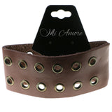 Brown & Gold-Tone Colored Synthetic-Fiber Mens-Bracelet #3234