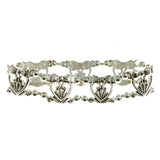 Mi Amore Hearts Bows Stretch-Bracelet Silver-Tone