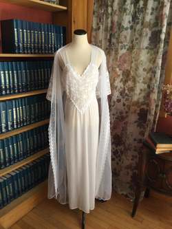Bridal Nightgown and Sheer Gossamer Robe Set