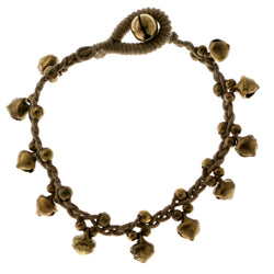 Acorn Cord-Bracelet Gray & Gold-Tone Colored #4177