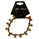 Acorn Cord-Bracelet Brown & Gold-Tone Colored #4171